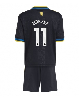 Billige Fotballdrakt Manchester United Joshua Zirkzee #11 Replika Tredjedraktsett Barn 2025-26 Kortermet (med bukser)